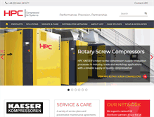 Tablet Screenshot of hpccompressors.co.uk